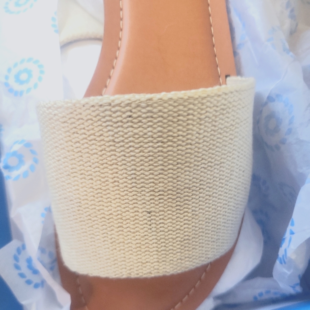 Jack Rogers -Sabrina - Fabric with Leather Slide - Women 8.5 - New in Box